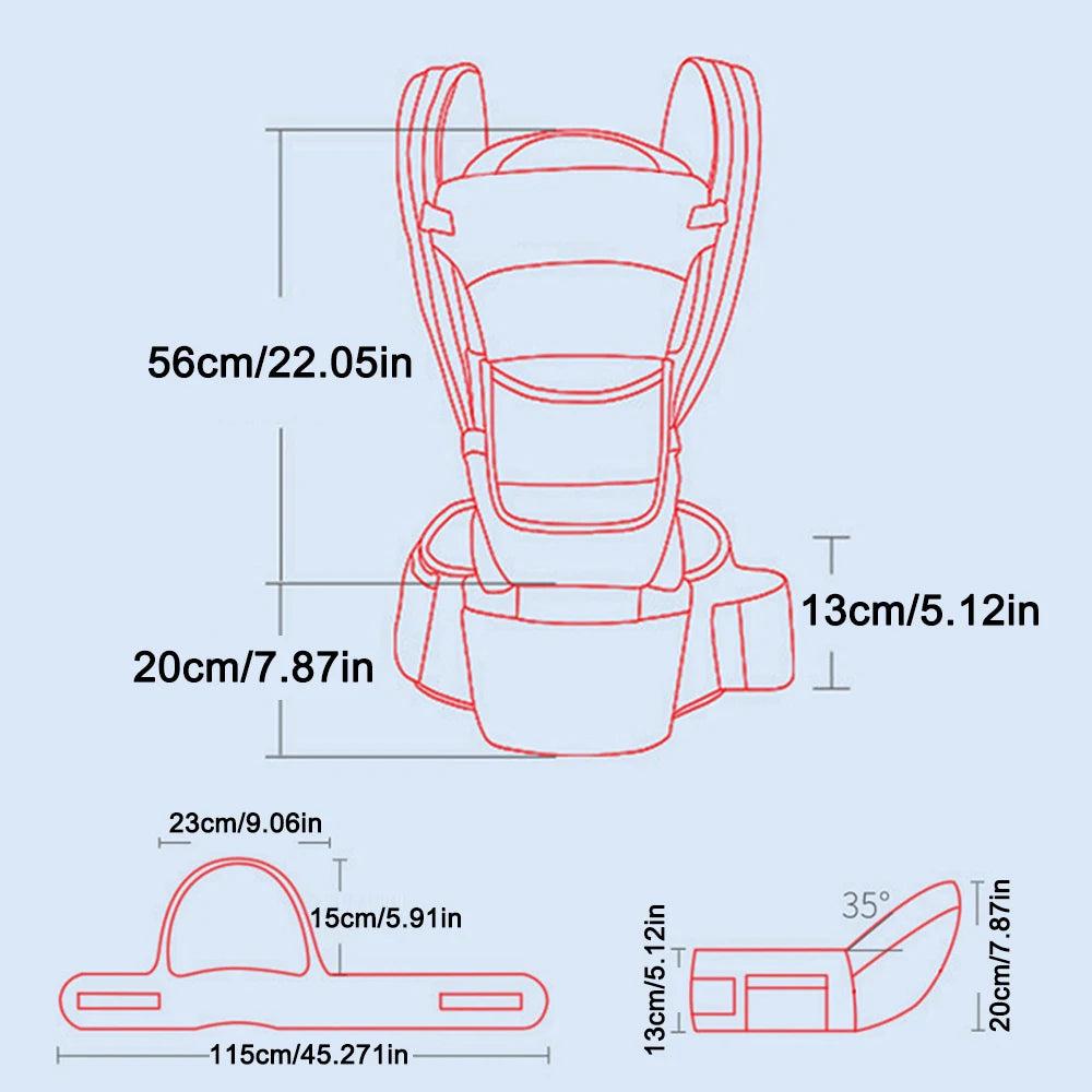 Sac à dos Kangourou Ergonomique pour Nouveau-né – Siège de Bébé Voyage - porte-bébé