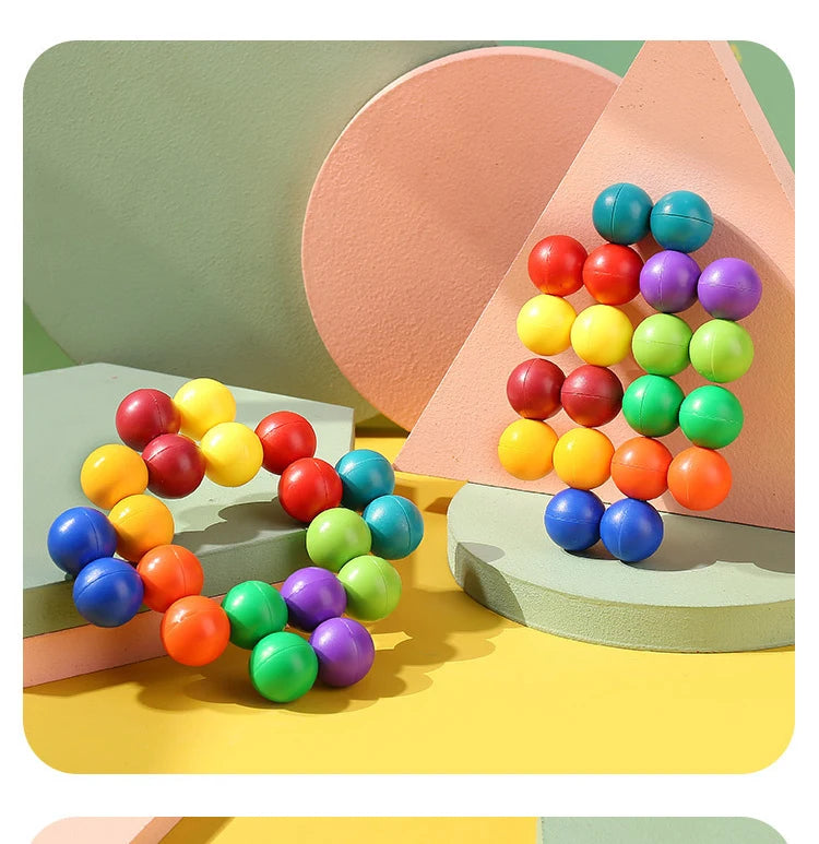 Sensory Fidget Toy – Balle Éducative 3D Rotative