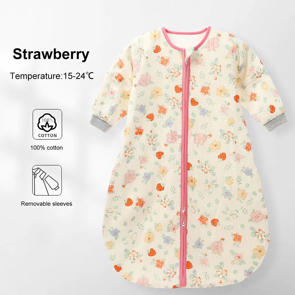 Gigoteuse Bébé 0-24 Mois | Coton Respirant à Manches Amovibles