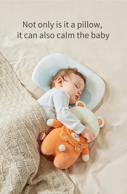 Coussin de protection tête bébé – Anti‑chute, doux et respirant (33 × 19 × 6 cm)