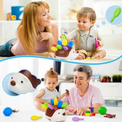 Hérisson Sensoriel Montessori – Jouet de Motricité Fine