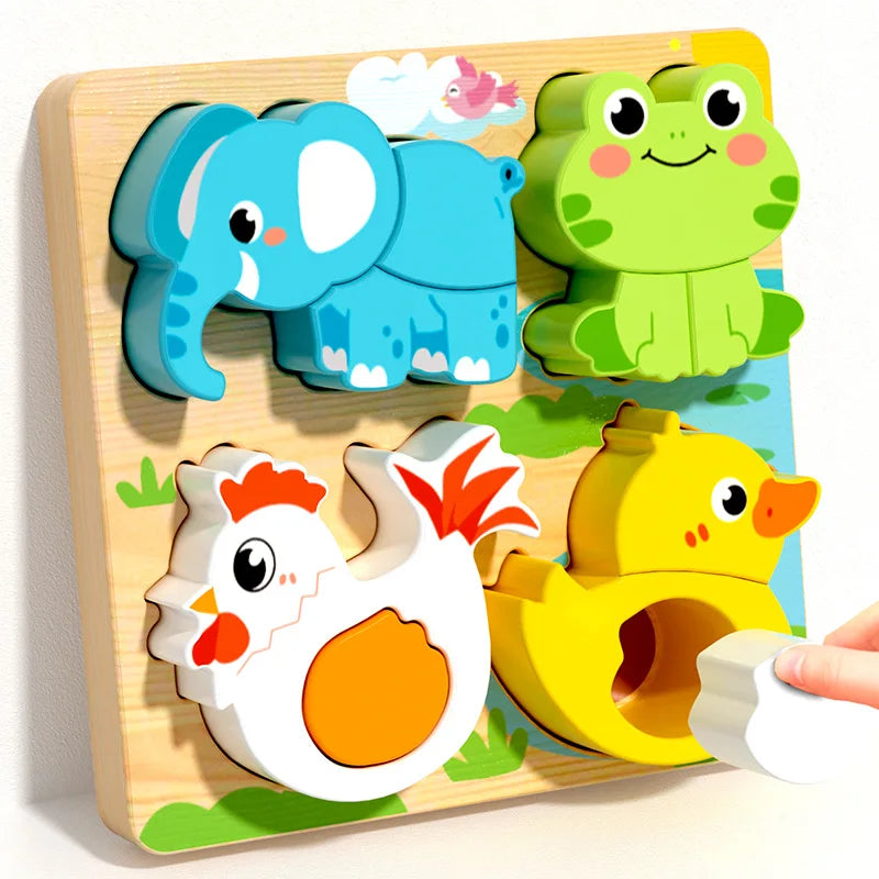 Puzzle en bois animaux | Éveil Ludique