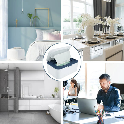 Boîte à lingettes portable avec couvercle – Étanche et anti-poussière