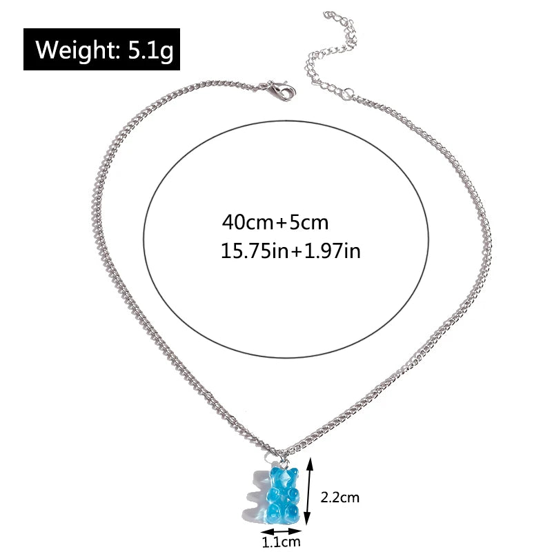 Collier Ourson Gummy Bear | Bijou Coloré et Tendance