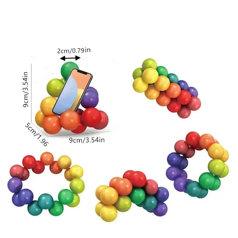 Sensory Fidget Toy – Balle Éducative 3D Rotative