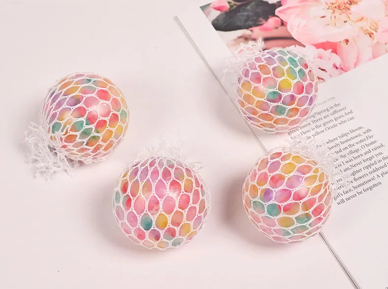 Balle Sensorielle Arc‑en‑Ciel – Squishy Anti‑Stress