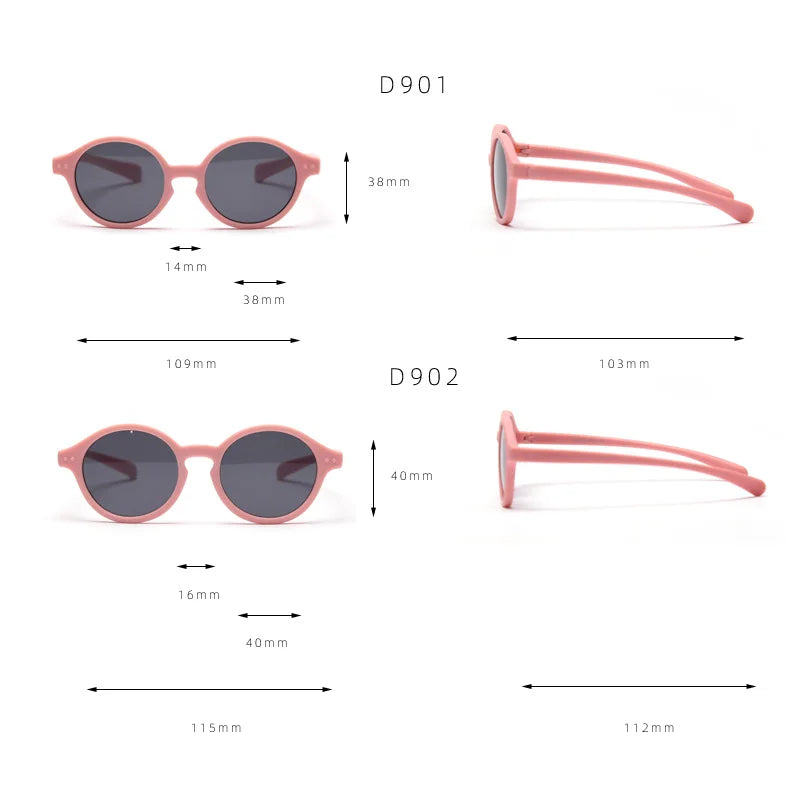 Baby sunglasses 0–4 years – UV400 polarized, flexible, with strap