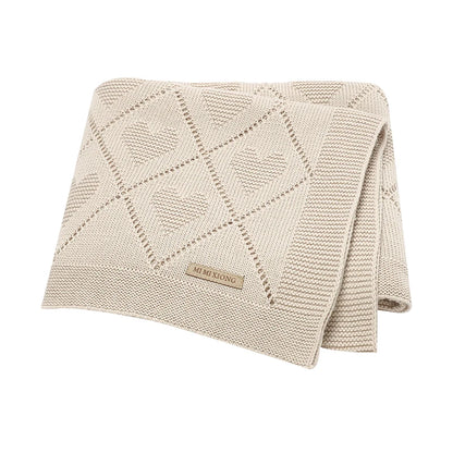 Couverture bébé en coton tricoté