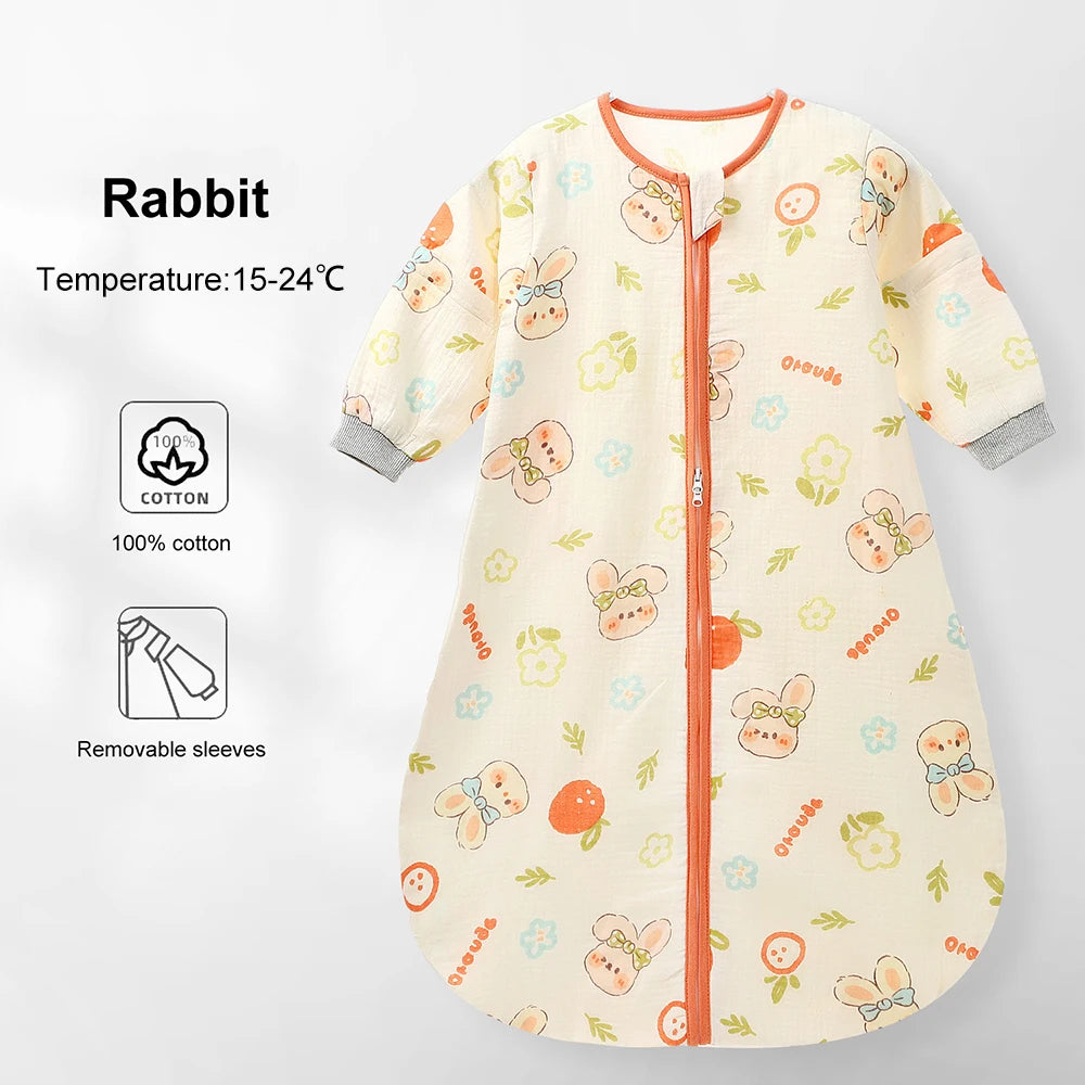 Gigoteuse Bébé 0-24 Mois | Coton Respirant à Manches Amovibles