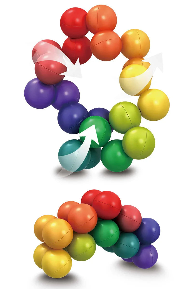 Sensory Fidget Toy – Balle Éducative 3D Rotative