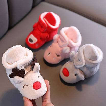 Chaussons bébé hiver en coton – Motif dessin animé