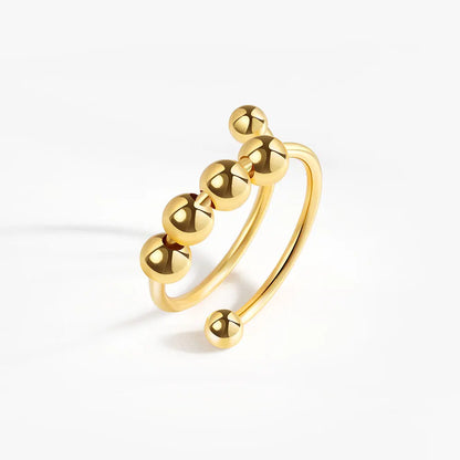 Bague Ouverte Rotative à Perle – Accessoire Discret & Apaisant