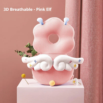 Coussin de protection tête bébé – Anti‑chute, doux et respirant (33 × 19 × 6 cm)