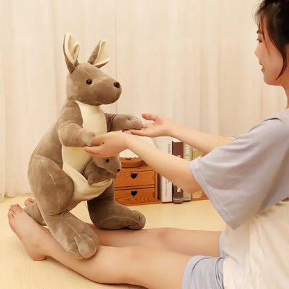 Peluche Kangourou Maman et Bébé | 27/35/60CM
