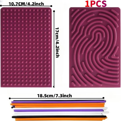 Planche Sensorielle 2‑en‑1 en Silicone – Accessoire Anti‑Stress