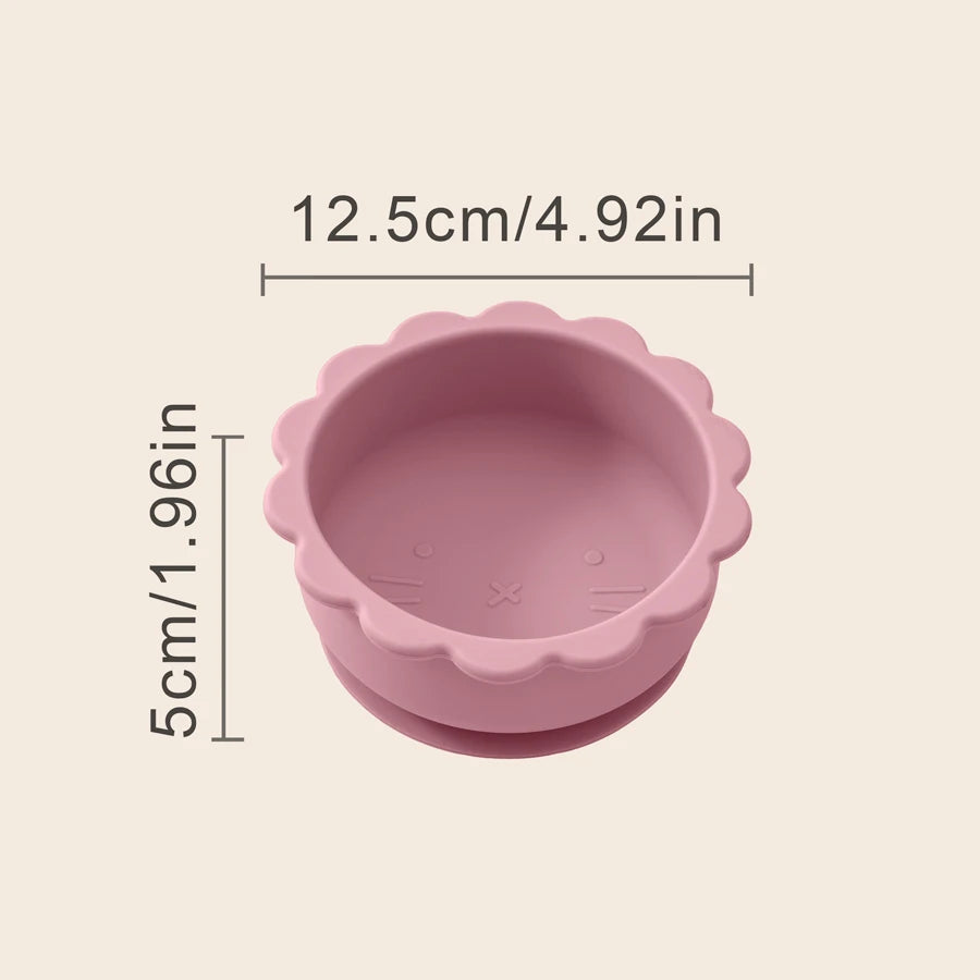 Bol en silicone pour bébé – Design mignon en forme de lion