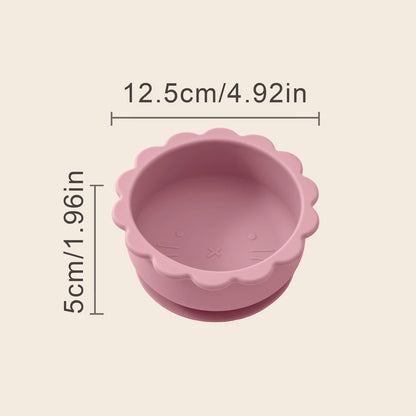 Bol en silicone pour bébé – Design mignon en forme de lion