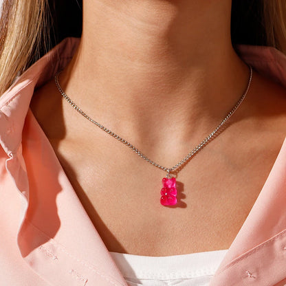 Collier Ourson Gummy Bear | Bijou Coloré et Tendance