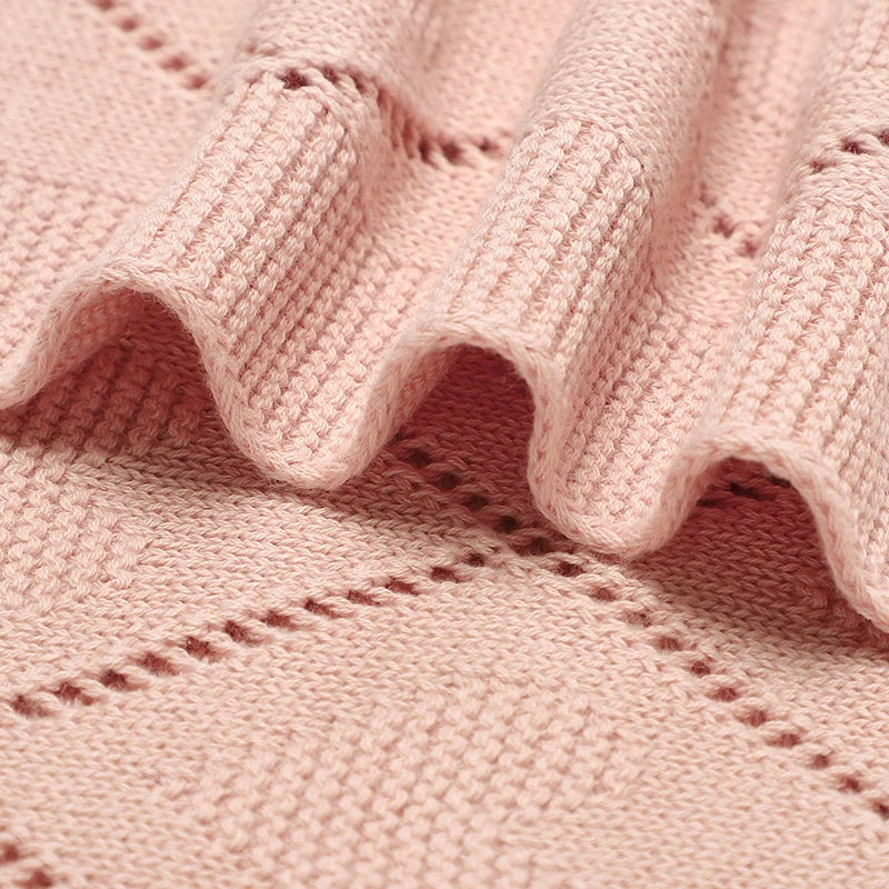 Couverture bébé en coton tricoté