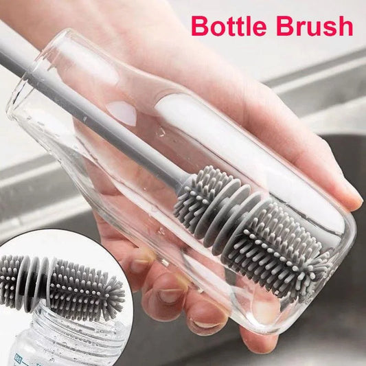 Brosse de nettoyage en silicone – Biberons, tasses et verres