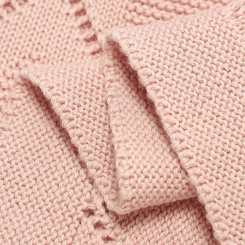 Couverture bébé en coton tricoté