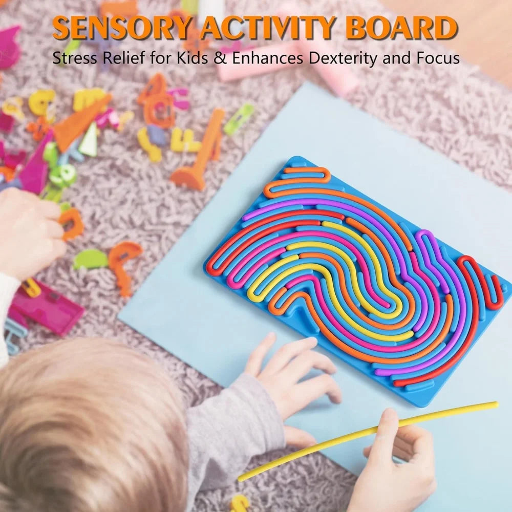 Planche Sensorielle 2‑en‑1 en Silicone – Accessoire Anti‑Stress
