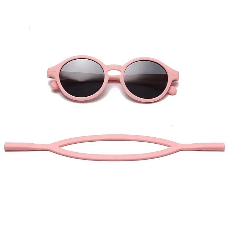 Baby sunglasses 0–4 years – UV400 polarized, flexible, with strap