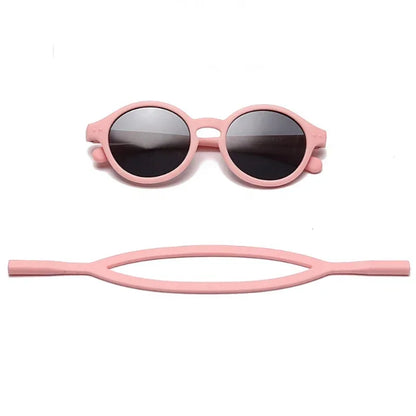 Baby sunglasses 0–4 years – UV400 polarized, flexible, with strap