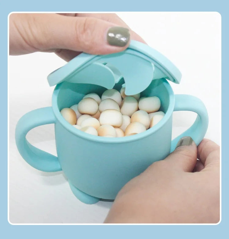 200ml Silicone Baby Cup – Portable Snack Box with Lid, BPA-Free