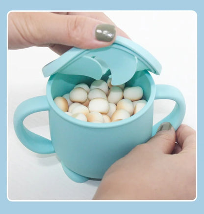 200ml Silicone Baby Cup – Portable Snack Box with Lid, BPA-Free
