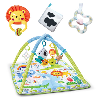 3-in-1 Baby Activity Mat with Arch – Play Gym, Games & Exploration