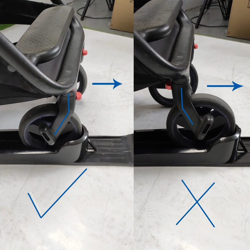 Accessoires Universels Ski pour Poussette | Plaques Glissières Anti-Froid