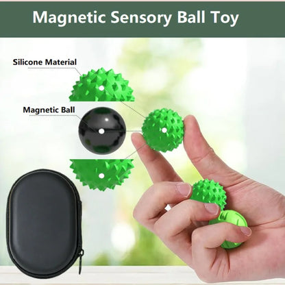 Boules Sensorielles Magnétiques en Silicone – Accessoires Anti‑Stress