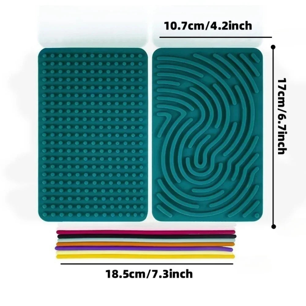 Planche Sensorielle 2‑en‑1 en Silicone – Accessoire Anti‑Stress