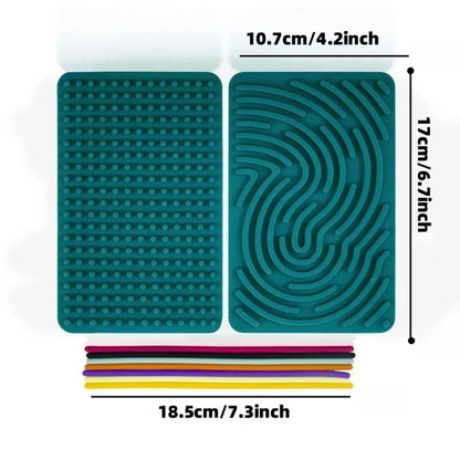 Planche Sensorielle 2‑en‑1 en Silicone – Accessoire Anti‑Stress