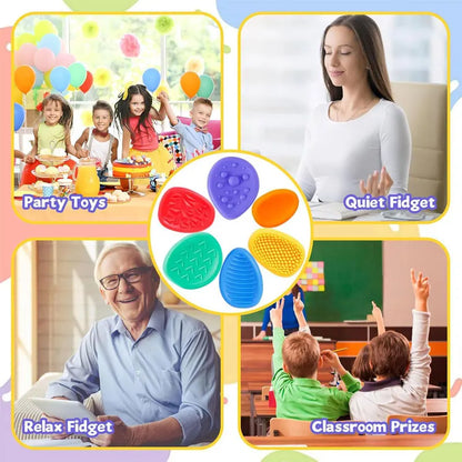 Sensory Stones – Pierres Sensorielles Texturées (6/8 pièces)