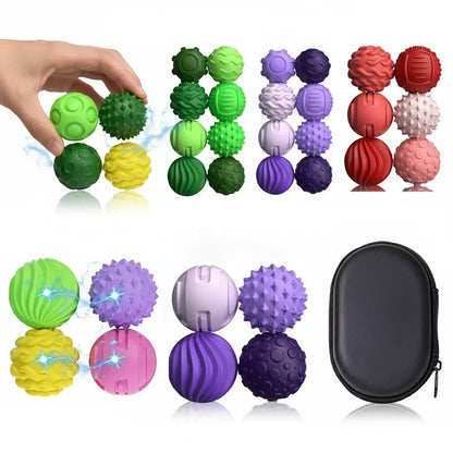 Boules Sensorielles Magnétiques en Silicone – Accessoires Anti‑Stress