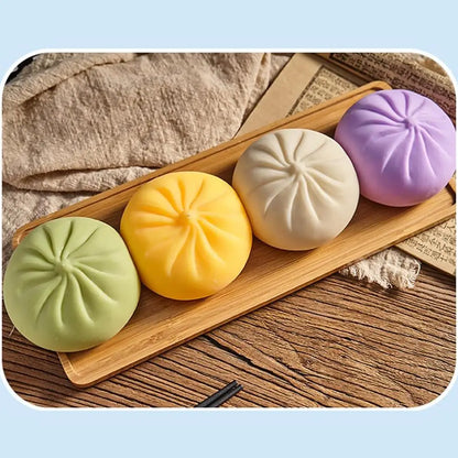 Squishy Bao Anti‑Stress avec Panier Vapeur