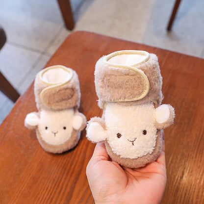 Chaussons bébé hiver en coton – Motif dessin animé
