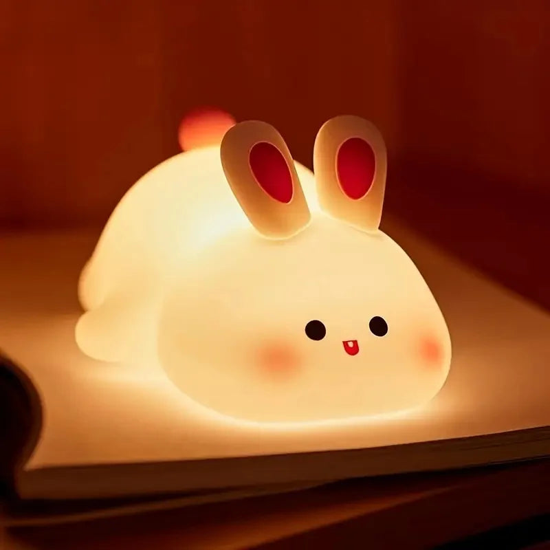 Veilleuse animaux en silicone – Girafe, Panda, Paresseux, Canard & Lapin