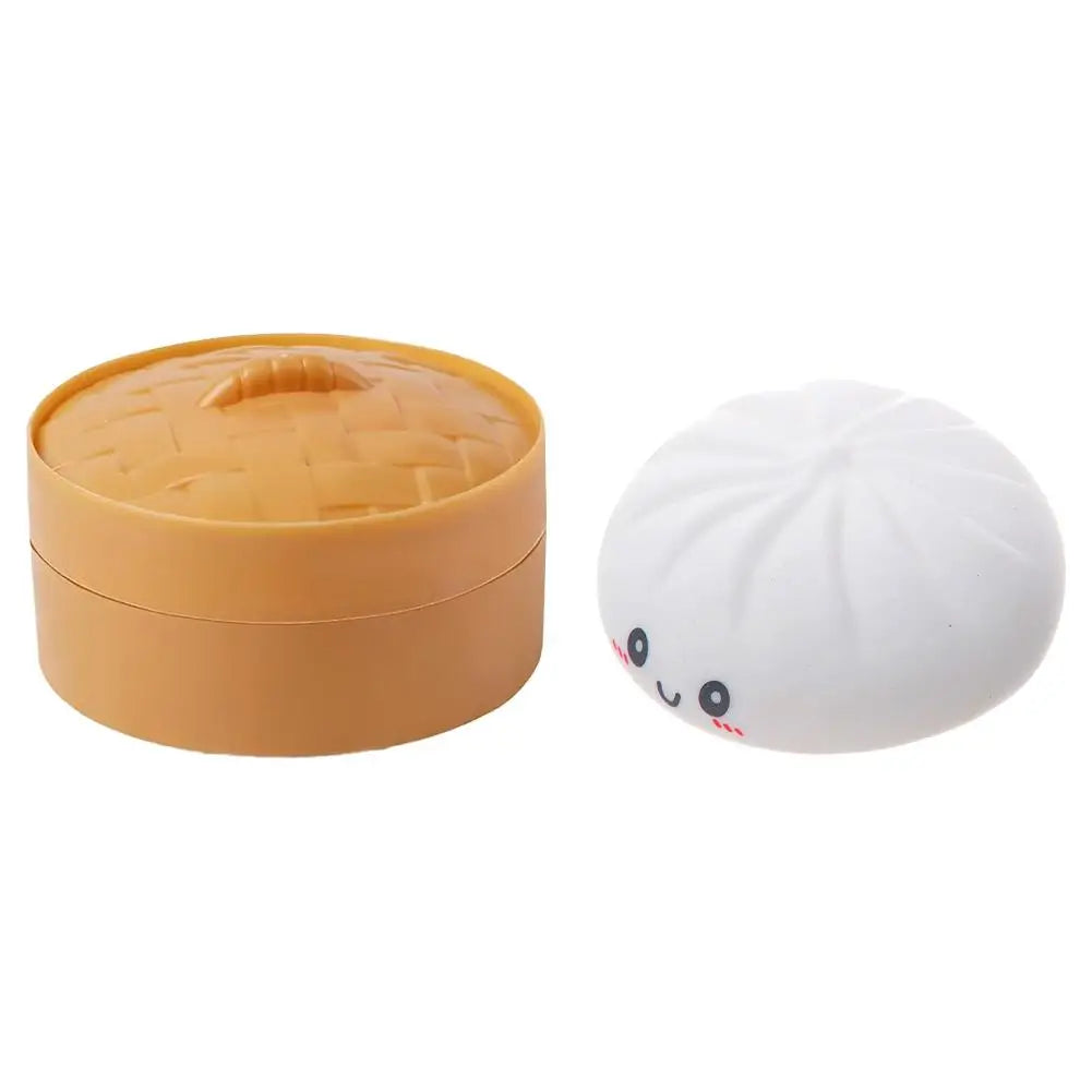 Squishy Bao Anti‑Stress avec Panier Vapeur