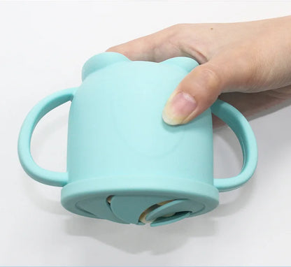 200ml Silicone Baby Cup – Portable Snack Box with Lid, BPA-Free