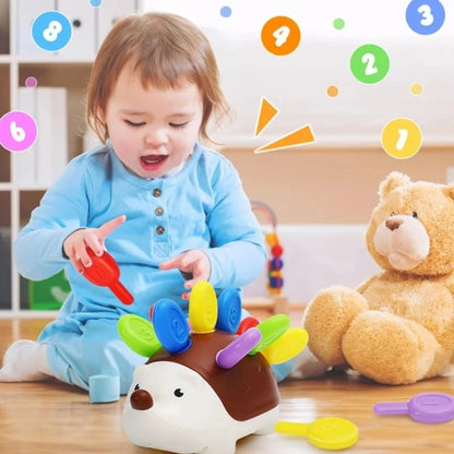 Hérisson Sensoriel Montessori – Jouet de Motricité Fine