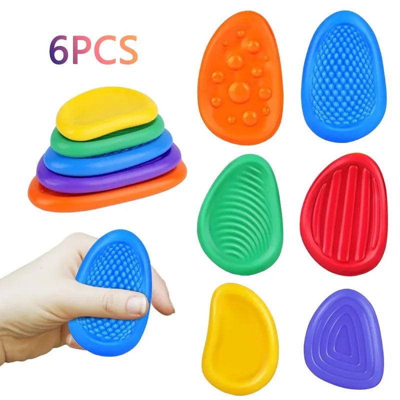 Sensory Stones – Pierres Sensorielles Texturées (6/8 pièces)