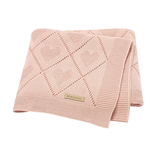 Couverture bébé en coton tricoté