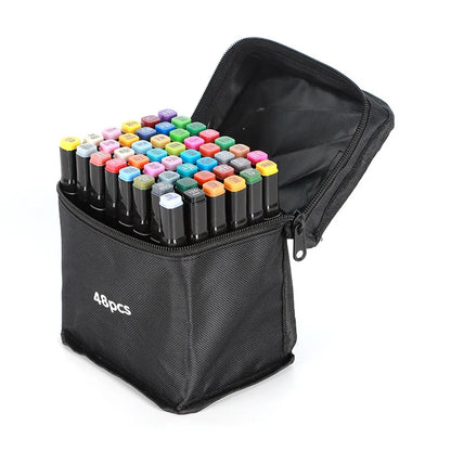 Ensemble de marqueurs à double pointe – 24 à 168 couleurs