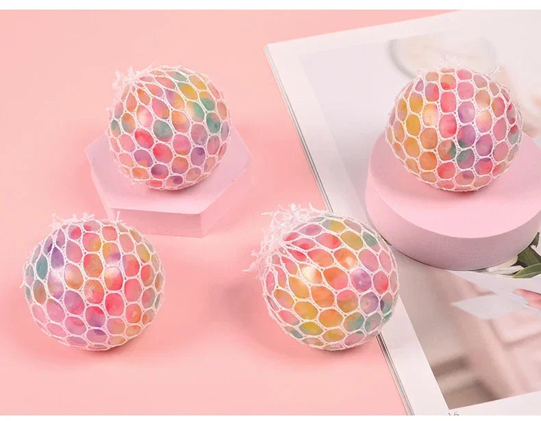 Balle Sensorielle Arc‑en‑Ciel – Squishy Anti‑Stress