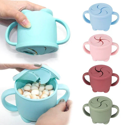 200ml Silicone Baby Cup – Portable Snack Box with Lid, BPA-Free