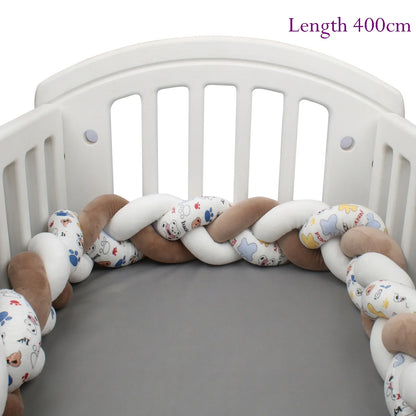 Tresse de lit de bébé – Coussin à nœud tressé imprimé