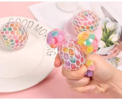 Balle Sensorielle Arc‑en‑Ciel – Squishy Anti‑Stress
